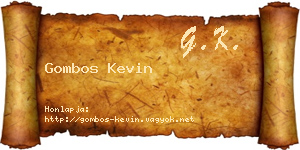 Gombos Kevin névjegykártya